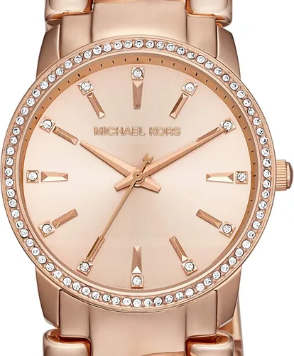 Vista 4 de Michael Kors Lady Nini - Reloj de cadena para mujer movimiento de cuarzo de 3 manos con bisel de cristal