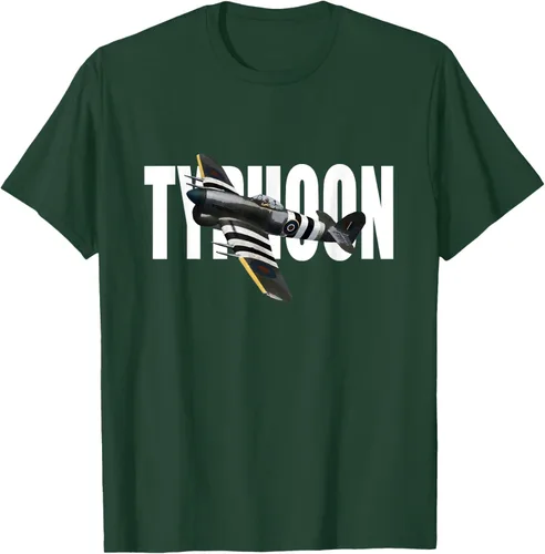 Vista 89 de RAF Hawker Typhoon WW2 Fighter Aircraft T-Shirt