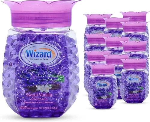 Vista 8 de WIZARD - Perlas de gel eliminadoras de olores, 12 onzas, paquete de 12 ambientadores para baño. Habitaciones, por áreas y ambientadores