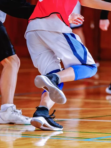 Vista 5 de DEVOROPA Youth Boys' Compression Pants with Knee Pads 34 Basketball Athletic Tights Quick Dry Sports Workout Leggings