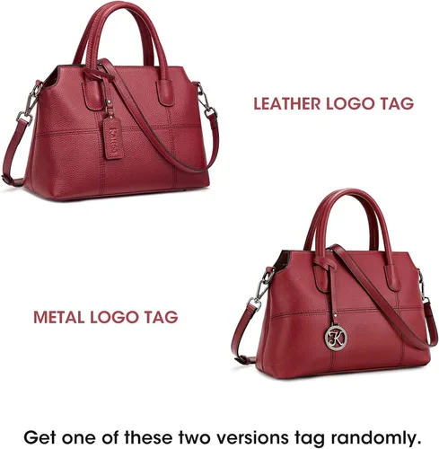 Vista 6 de Kattee - Bolsos de piel auténtica para mujer, bolsos de mano suaves para mujer