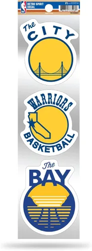 Vista 22 de Rico Industries NBA Basketball - Juego de calcomanías retro de 3 piezas