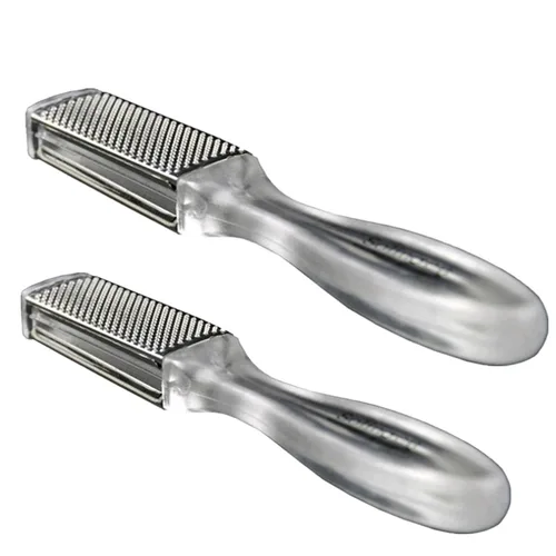 Vista 5 de Hiibaby® Pedicura del removedor de piel seca muerta dura del pie del pie del metal de la manija clara del callo del archivo 2 del callo
