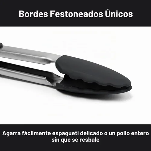 Vista 7 de Misen Pinzas de Cocina - Aptas para Lavavajillas, Resistentes - Herramienta de Parrilla con Punta de Silicona de Precisión - Resistente al Calor