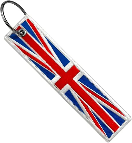 Vista 9 de Llavero de bandera con llavero, EDC para motocicletas, scooters, coches y regalos Canadá