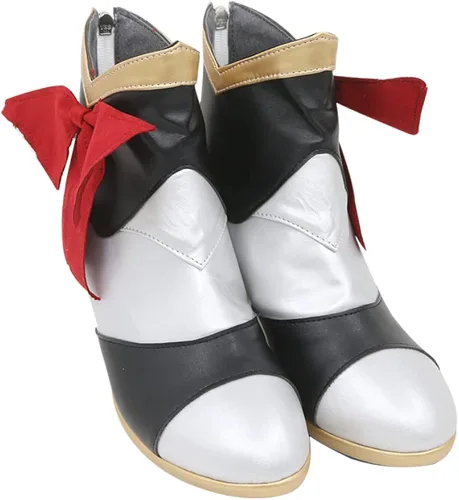 Vista 3 de Juego Genshin Impact Cosplay Zapatos Noelle Cosplay Zapatos Halloween Carnaval Fiesta Daily Leisure Zapatos Casual Botas