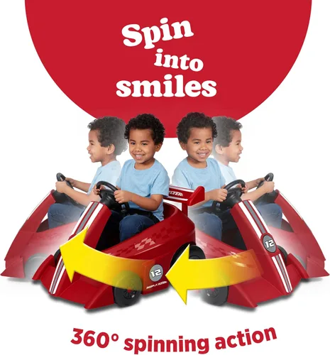 Vista 4 de Radio Flyer Grow with Me Racer, for Kids Age 1.5-4, Red, Large