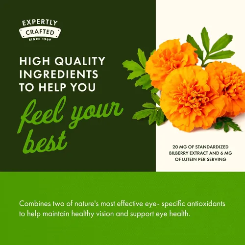 Vista 5 de Swanson Luteína estandarizada y arándano - Suplemento natural que promueve la vista y la salud ocular - Fórmula para ayudar a reducir la fatiga