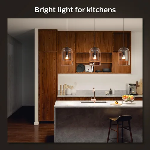 Vista 3 de [Usado] Philips Hue Bombilla LED inteligente A21 de 100 W, luz blanca cálida suave, 1 paquete, 160 lúmenes, E26, interior, control con aplicación