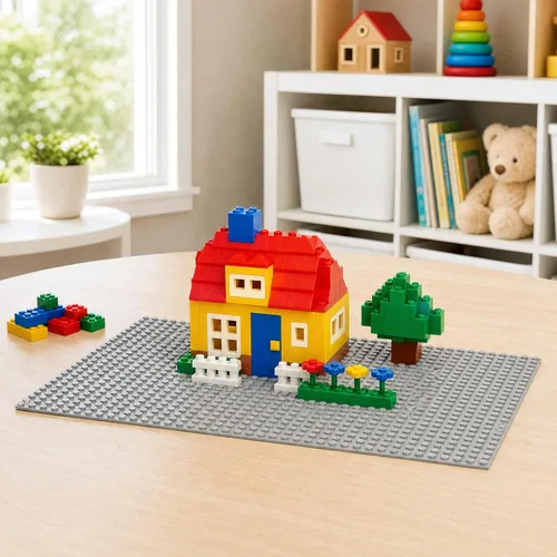 Vista 3 de ZENFUN Paquete de 4 placas base de construcción para ladrillos de construcción, 10 x 15 pulgadas, placas base de construcción clásica compatibles
