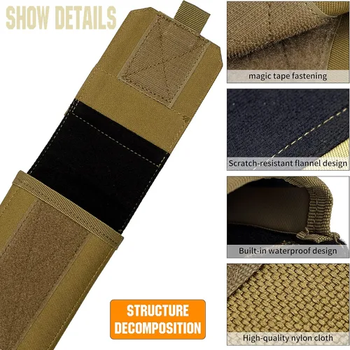 Vista 3 de bvya Funda táctica Molle para iPhone 15 Pro Max/15 Pro/15 Plus/15/14 Pro Max/13 Pro Max/12 Pro Max y otros teléfonos inteligentes de 4.7 a 6.9