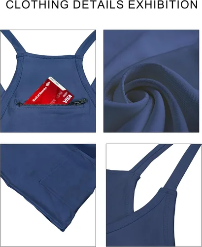 Vista 3 de Vestido atlético para mujer con pantalones cortos incorporados, mini vestido de entrenamiento deportivo para golf, verano 2024