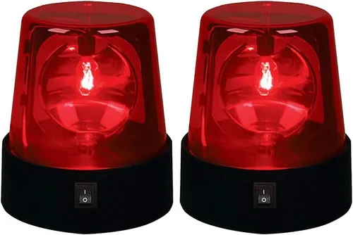 Vista 10 de Luz estroboscópica LED giratoria de 360 grados con efecto de escenario intermitente para DJ, funciona con pilas, lámpara giratoria para fiesta