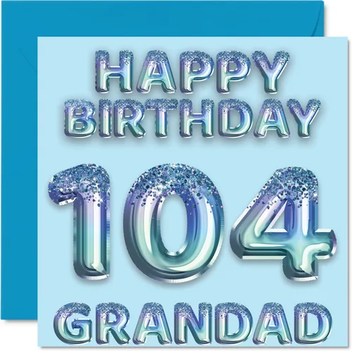 Vista 238 de Stuff4 Tarjeta de primer cumpleaños para niños, globo de fiesta con purpurina azul, tarjetas de feliz cumpleaños para niño de 1 año, nieto, hijo, 57