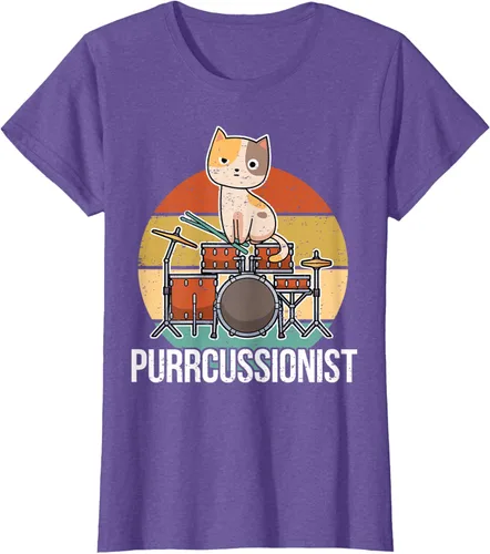 Vista 28 de Funny Percussion Drummer Drumming Drums Saying I Kitten Cat Camiseta, Negro, S