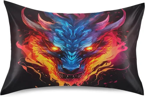 Vista 25 de Fundas de almohada de seda con estampado negro de camión monstruo para cabello y piel, suave, transpirable, suave, refrescante, funda de almohada