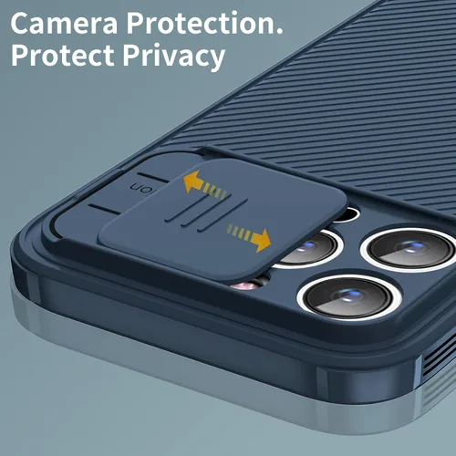 Vista 6 de Funda para iPhone 12 Pro Max, compatible con MagSafe, funda magnética delgada protectora a prueba de golpes, color azul