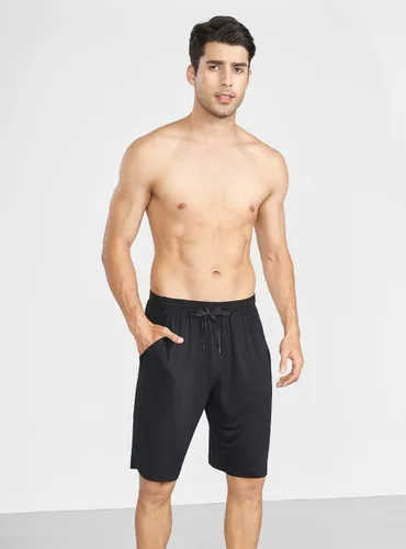 Vista 3 de DAVID ARCHY Pantalones cortos de pijama para hombre, de rayón de bambú, suaves, cómodos, con bolsillos, paquete de 2
