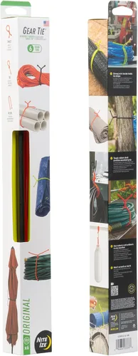 Vista 4 de Nite Ize Original Gear Tie, Reusable Rubber Twist Tie Negro
