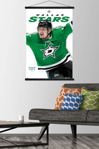 Vista 2 de Trends International NHL Dallas Stars Roope Hintz Feature Series 23 Wall Poster with Magnetic Frame