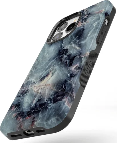 Vista 6 de Casely Funda para iPhone 13 Pro Compatible con MagSafe Funda de mármol azul