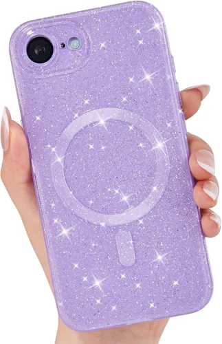 Vista 58 de LoeoeL Funda para iPhone 12 con Purpurina Compatible con Magsafe, Femenina Linda Brillante Magnética Mag Safe Bonita Funda para Teléfono