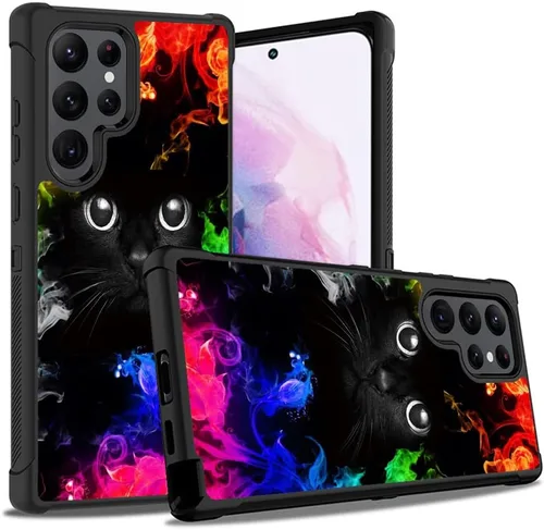 Vista 19 de Funda para Galaxy S22 Ultra, resistente 3 en 1, híbrida de plástico duro y silicona suave, a prueba de golpes, funda de protección contra caídas