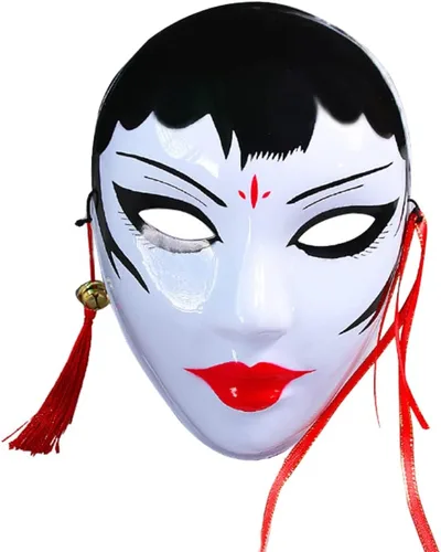 Vista 7 de Máscara de la ópera de Beijing, máscara de cosplay, disfraz de Halloween, accesorios para fiestas