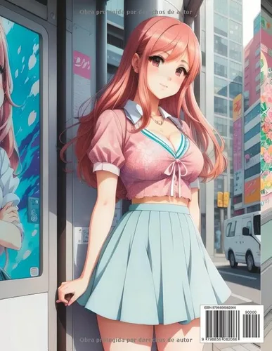 Vista 2 de Chicas anime Libro de colorear para adolescentes y adultos (51 dibujos) (Spanish Edition)