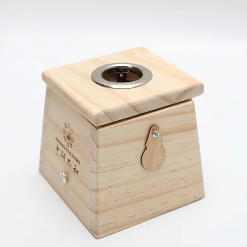 Vista 8 de Solid Wood Small moxibustion Box moxibustion Therapy