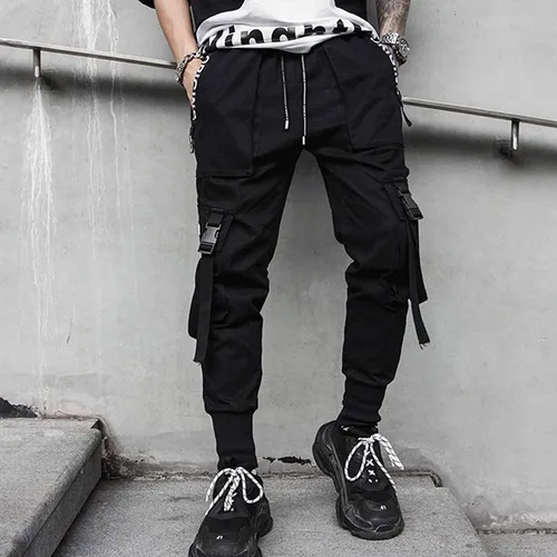 Vista 4 de XYXIONGMAO Pantalones deportivos para hombre Techwear Hip Hop Harem Pantalones Streetwear Tactical Track Pants