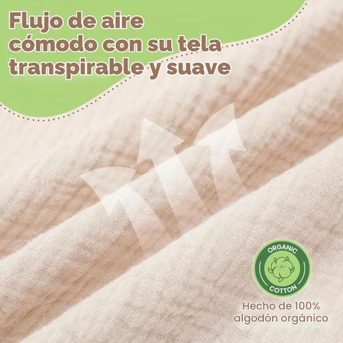 Vista 2 de Funda de lactancia materna 100% algodón orgánico, 43 x 28 pulgadas, versátil
