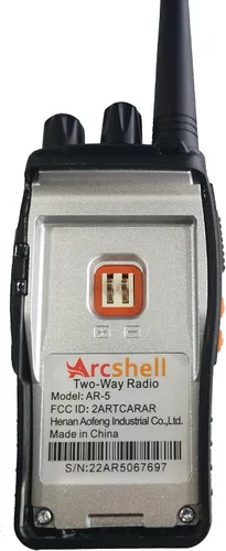 Vista 9 de Radios bidireccionales recargables de largo alcance con auricular, paquete de 5 unidades Arcshell AR-5 Walkie Talkies batería de iones de litio