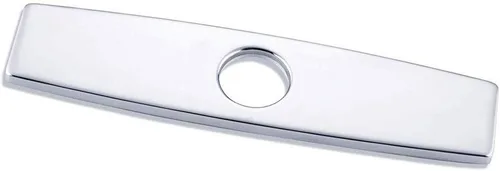 Vista 5 de Cubierta de agujero para fregadero de oro cepillado, placa rectangular de acero inoxidable de 10 pulgadas para grifo mezclador de baño o cocina de 1