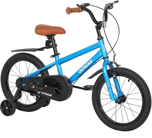 Vista 12 de Outroad - Bicicleta infantil para niños y niñas de 3 a 9 años, bicicleta para niños de 14, 16 y 18 pulgadas, con ruedas de entrenamiento, bicicletas