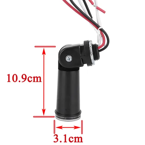Vista 3 de Sensor fotoeléctrico al aire libre, interruptor de sensor de luz de fotocélula de CA de 120 V, control de iluminación de conducto de montaje