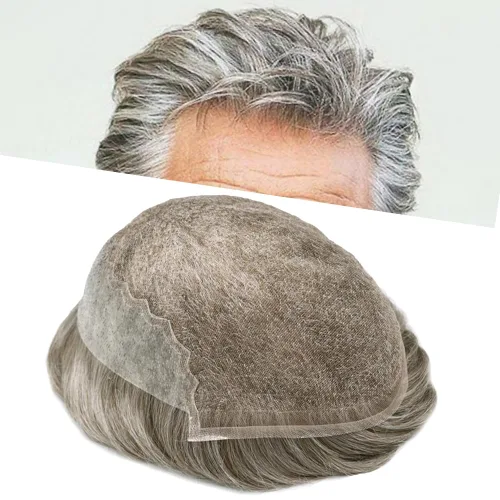 Vista 63 de Mens Toupee Human Hair Replacement System Swiss Lace Toupee For Men Hair Piece Protesis Capilar Mens Hairpiece 5X7#1 Jet Black 120% Density