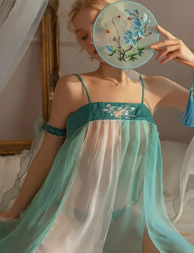 Vista 2 de WEISINCOS Cheongsam lencería para mujer, disfraz de anime japonés de geisha, kimono de anime asiático chino sexy pijama