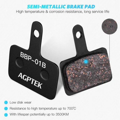 Vista 3 de AGPTEK Bike Brake Pads, High-Performance Brake Pads, Disc Brake Pads & Spring for Mountain Bike Disc Brakes,Bike Pads Compatible with TRP Tektro
