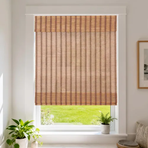 Vista 12 de LETAU Persianas romanas inalámbricas de madera sin herramientas, sin necesidad de taladro, persianas romanas de bambú con filtro de luz