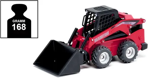 Vista 5 de Siku 3049 Farmer Manitou 3300V Minicargadora Minicargadora, Rojo