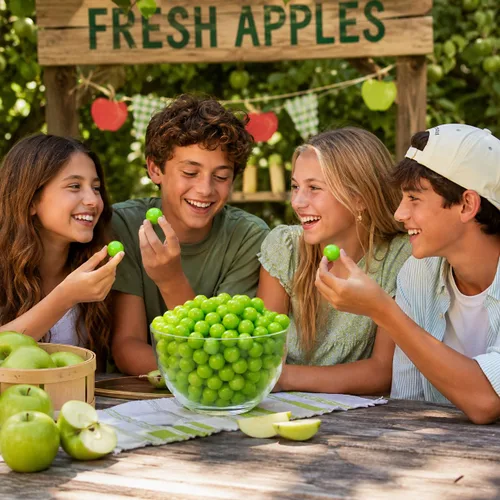 Vista 4 de Fruidles Bolas de goma con sabor a frutas, golosinas de bufé de dulces, repuestos de tamaño de máquina, certificado Kosher Parve, 1 pulgada