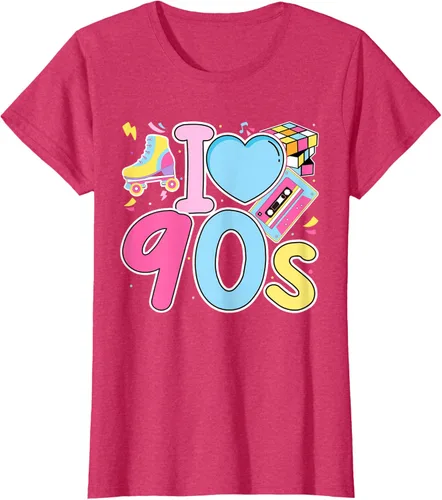 Vista 13 de I Love 90's Retro Style Nostalgia Vibe Funny 1990's Party T-Shirt Negro