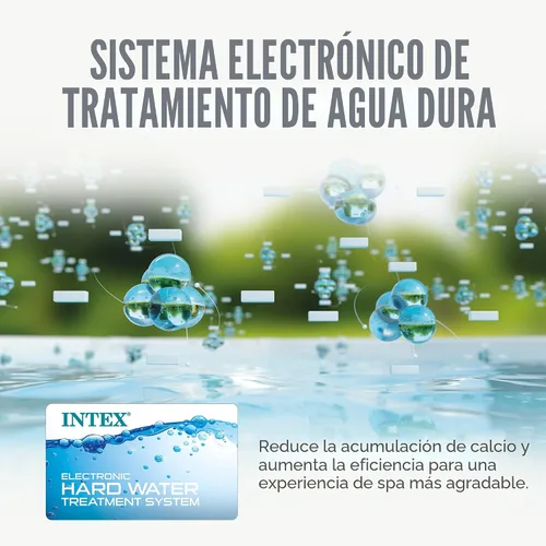 Vista 8 de INTEX PureSpa - Bañera de hidromasaje inflable para 4 personas con cubierta