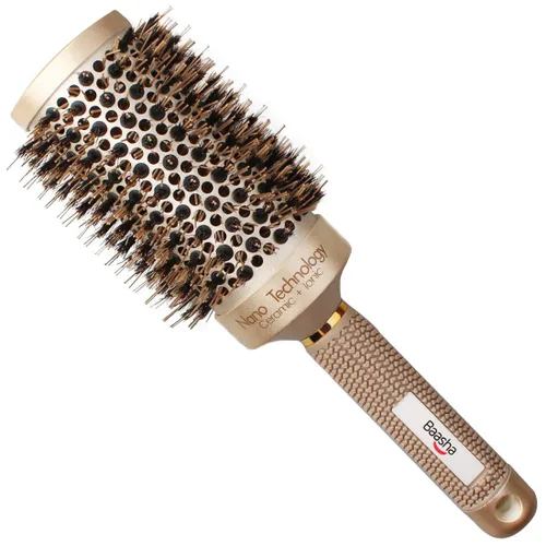 Vista 8 de Baasha Cepillo para el cabello, cepillo ventilado para secar con soplado, cepillo de pelo corto para hombre con cerdas con punta de bola, mejor