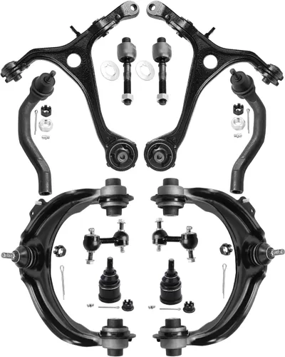 Vista 57 de Detroit Axle - Kit de extremo de 12 piezas para Ford Explorer Mercury Mountaineer 1998-2001 1999 2000, 2 brazos de control delanteros superiores