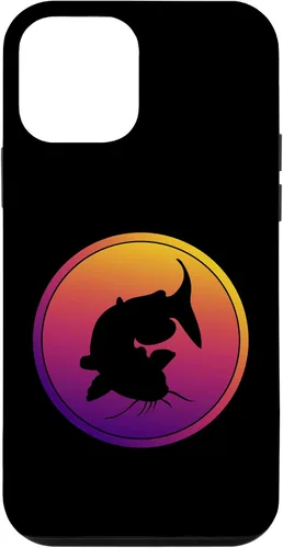 Vista 12 de iPhone 15 Synthwave Fishing Retrowave Catfish Fisherman Case