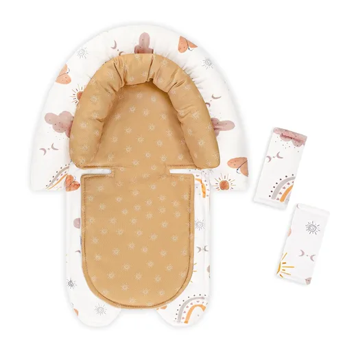Vista 12 de Inserto de asiento de automóvil infantil 2 en 1, inserto mejorado para asiento de automóvil recién nacido, transpirable y suave, soporte