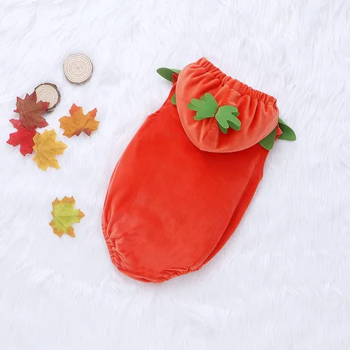 Vista 2 de Lindo disfraz de calabaza de Halloween para bebé, disfraz unisex para niños y niñas