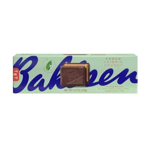 Vista 3 de Bahlsen Choco Leibniz - Galletas de menta gruesa, 4.2 onzas (paquete de 12)
